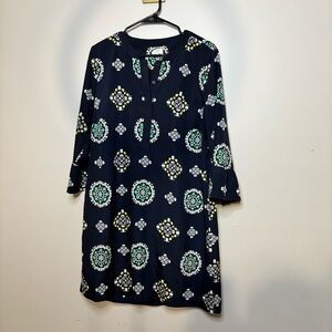 Crown & Ivy Dress Size 16|Plus Size tunic Dress Preppy bell sleeves curvy dress